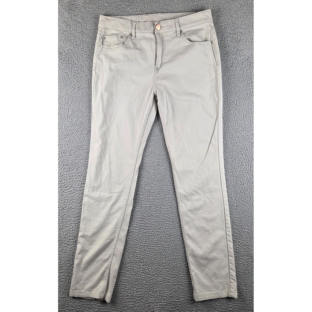 Mugsy Jeans Mens 34x34 (33x33) Beige‎ Gray Harbors Stretch Performance